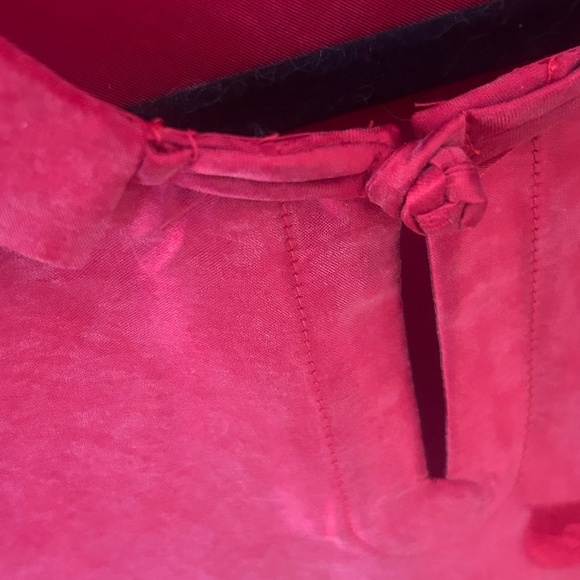 Chinese Year of the Horse - Scarlet Silk Blouse with Matching Vest - Picture 5 of 6